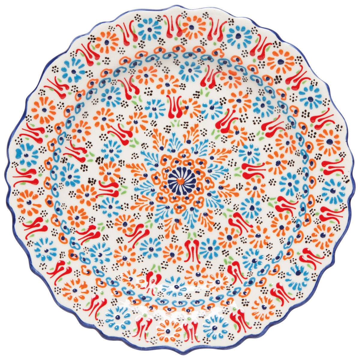 Picture of Danica Brands HPT2935D 12 in. Hand-Painted Turkish Plate - Evani White