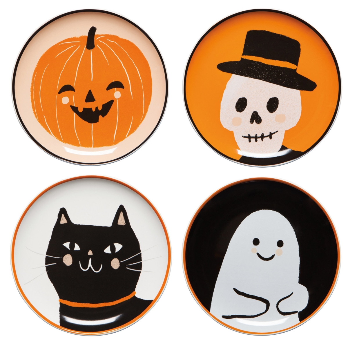 Picture of Danica Brands JPT2971D 6 in. Boo Crew Halloween Appetizer Plates - Set of 4