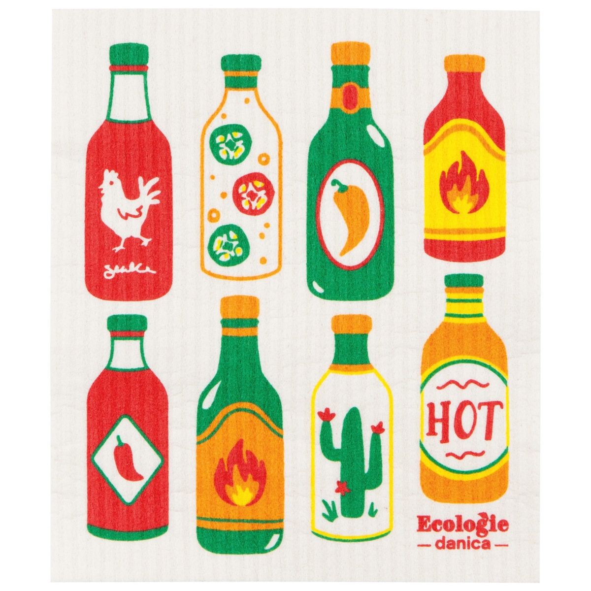 Picture of Danica Brands ESW3317D 6.5 x 8 in. Hot Sauce Swedish Dishcloth