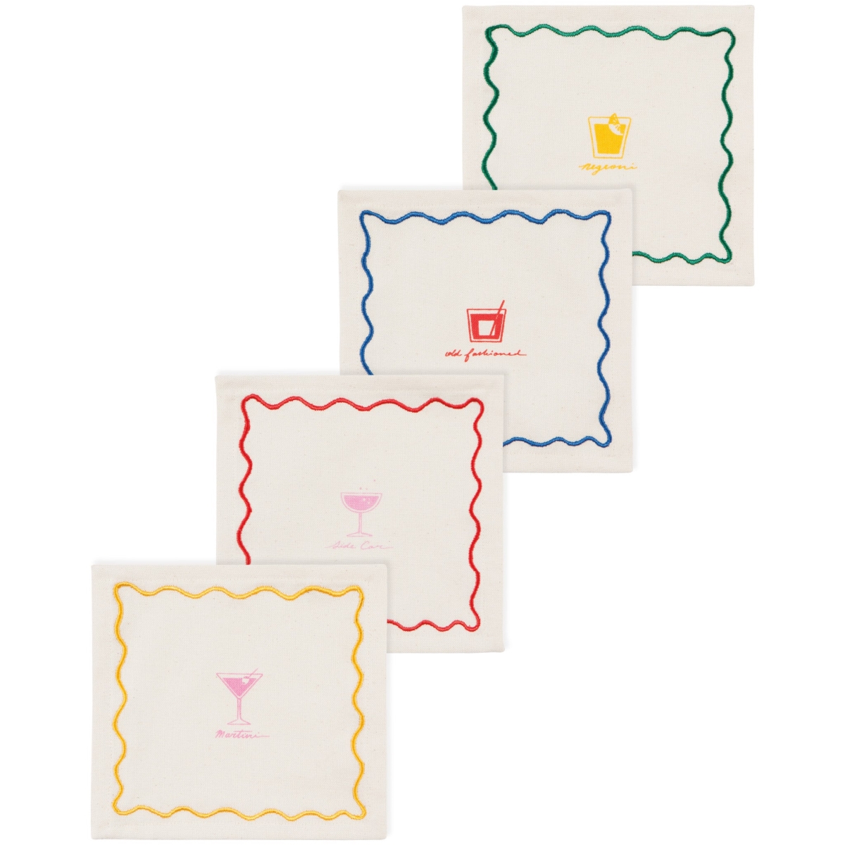 Picture of Danica Brands JNP3139D Happy Hour Cocktail Napkins - Assorted Color, Set of 4