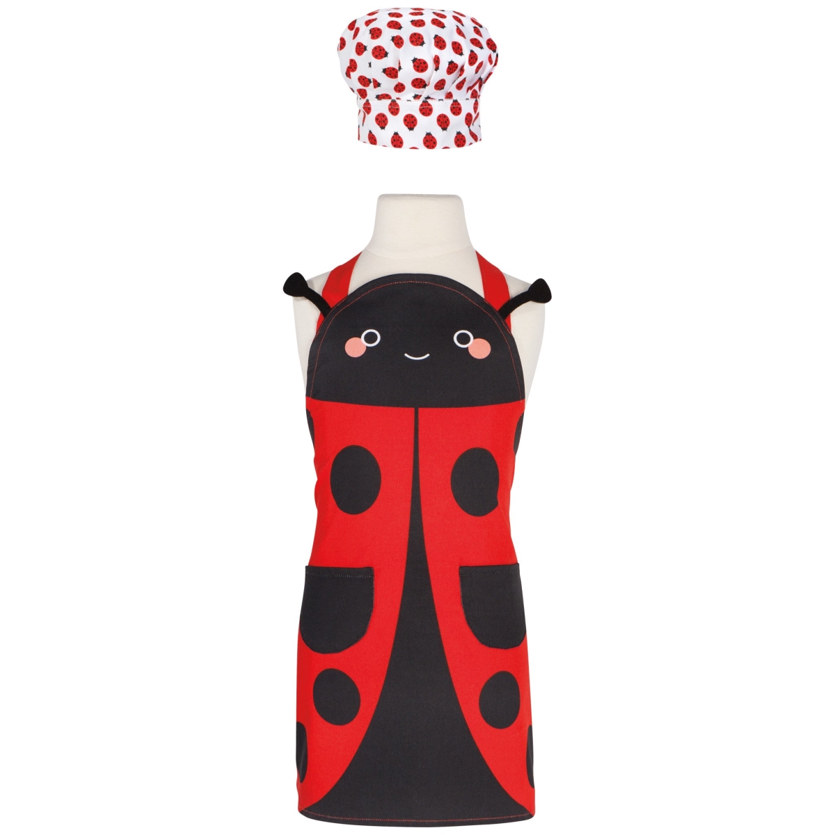Picture of Danica Brands JKA3141D Ladybug Kids Apron & Hat Set