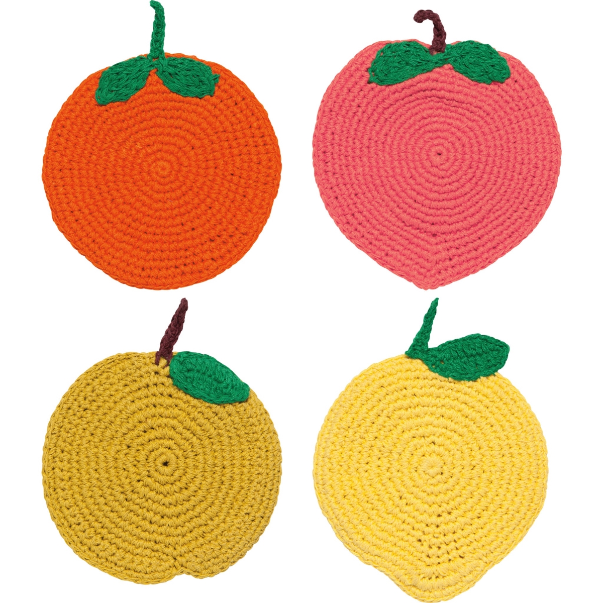 Picture of Danica Brands JCO3125D Fruit Crochet Coasters - Assorted Color, Set of 4