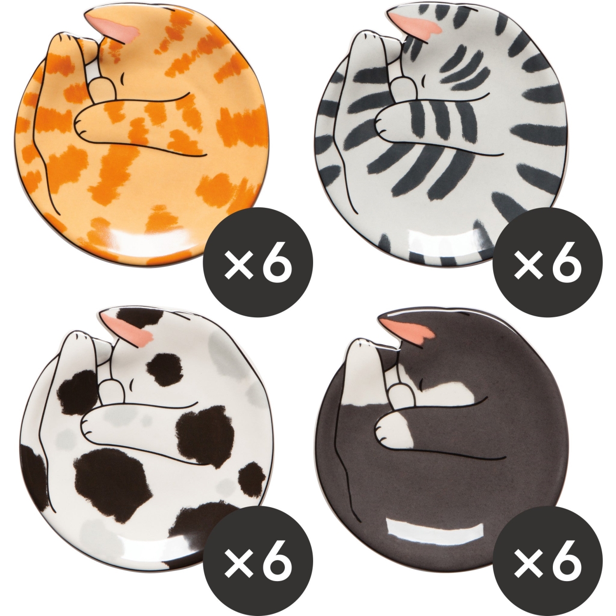 Picture of Danica Brands JSV3300D Meow & Furever Trinket Tray Pack - Assorted Color, Set of 24