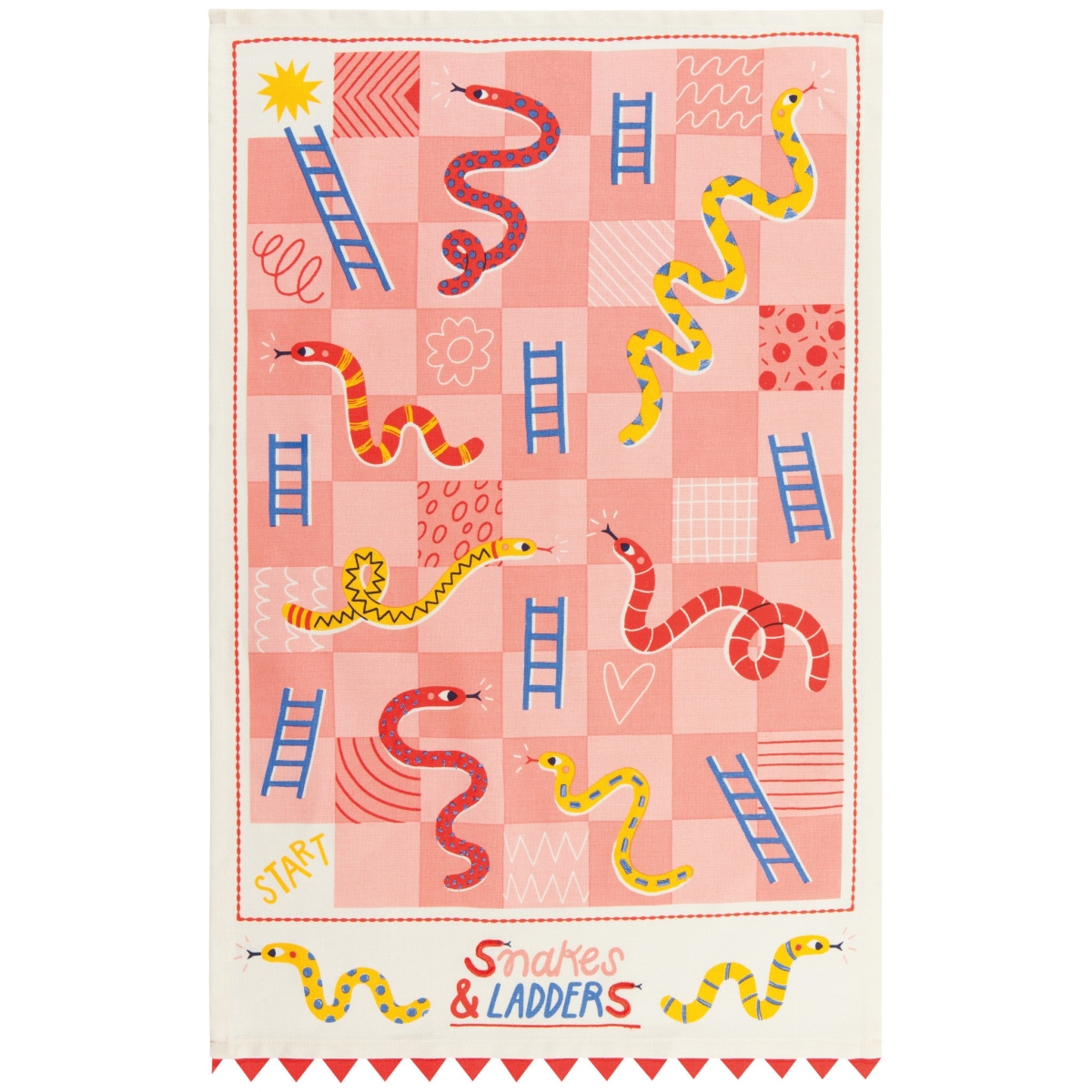 Picture of Danica Brands JKT3171D 18 x 28 in. Snakes & Ladders Dishtowel