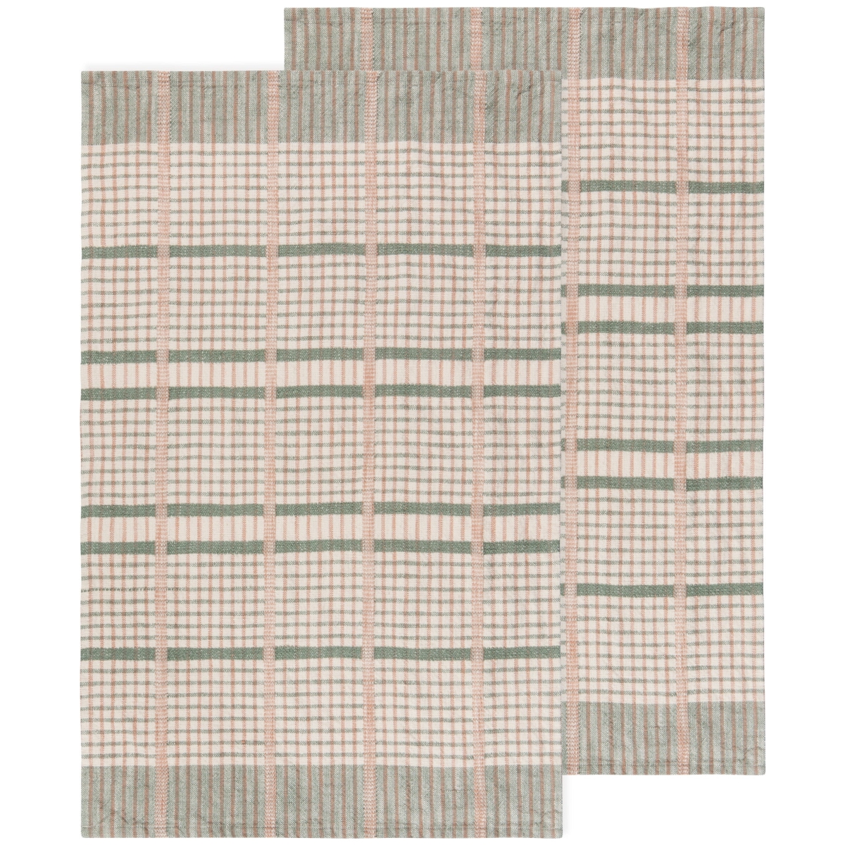 Picture of Danica Brands HKT3302D Willow Finley Check Dishtowels, Set of 2