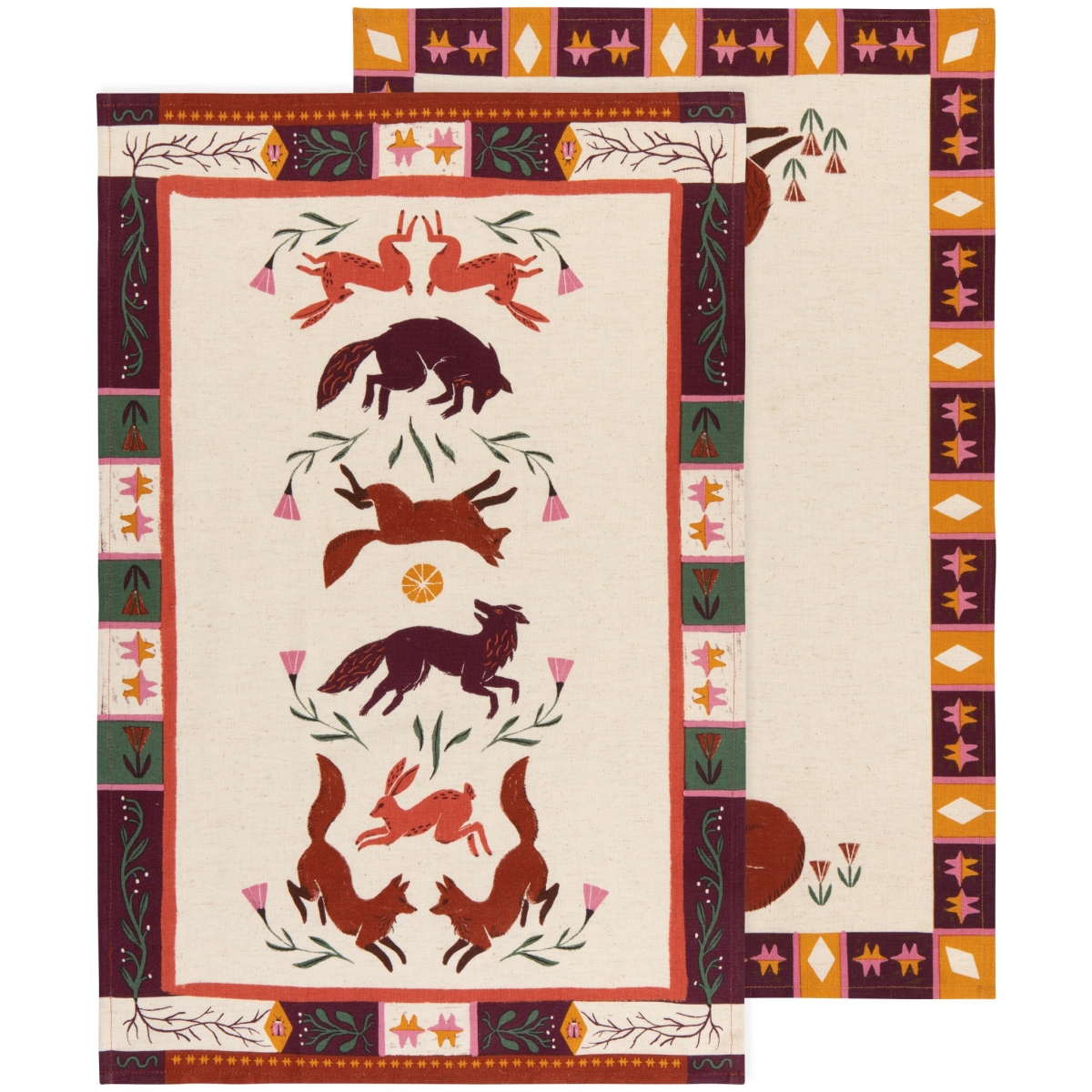 Picture of Danica Brands DKT3728D 18 x 28 in. Folktale Dishtowels, Set of 2