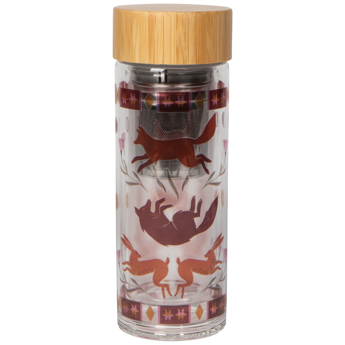 Picture of Danica Brands DWB3732D 2.5 x 7.5 in. Folktale Glass Tea Infuser Bottle