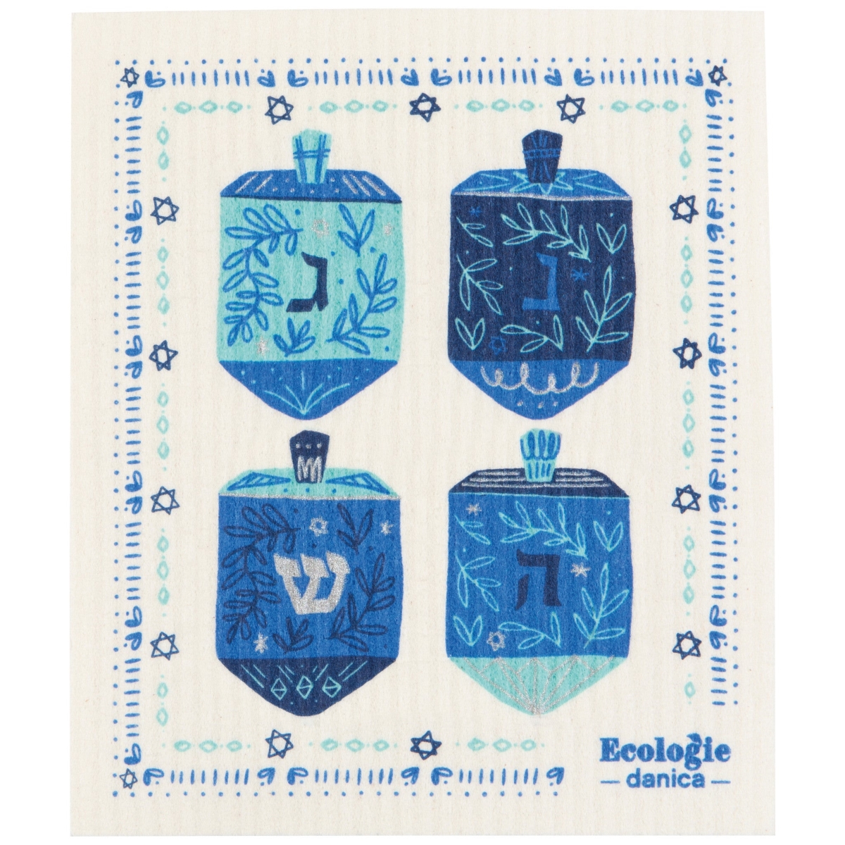 Picture of Danica Brands ESW3795D 6.5 x 8 in. Dreidels Hanukkah Swedish Dishcloth