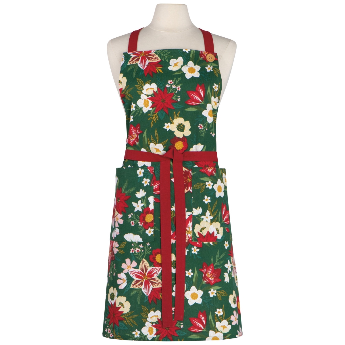 Picture of Danica Brands NAP3610D 28 x 32 in. Amaryllis Christmas Spruce Apron