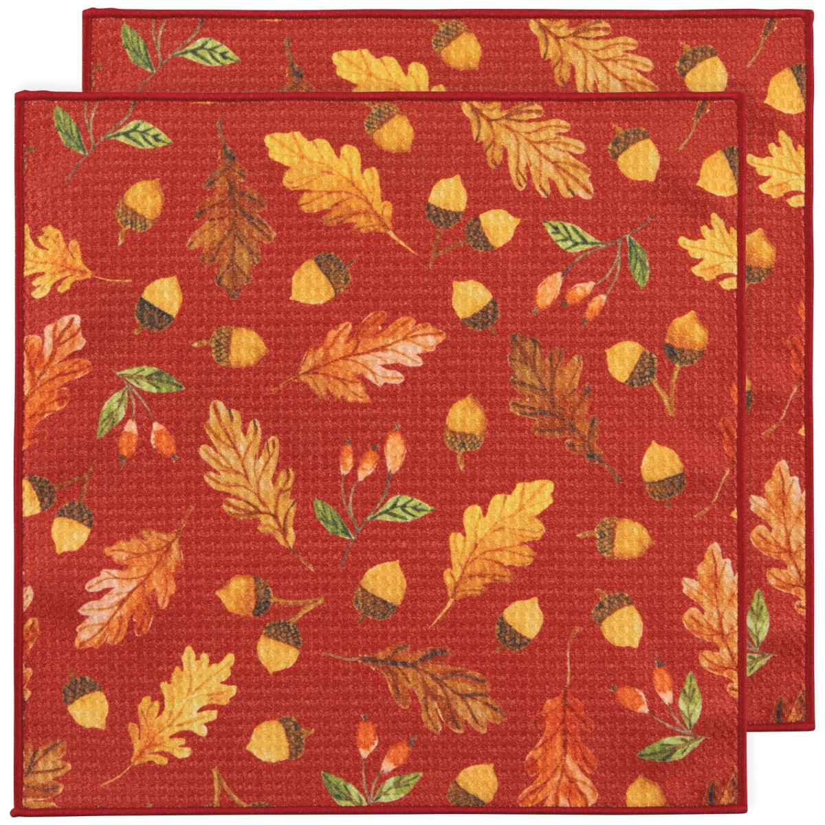 Picture of Danica Brands NDC3584D 12 x 12 in. Oak & Acorn Recycled Microfiber Dishcloth Set