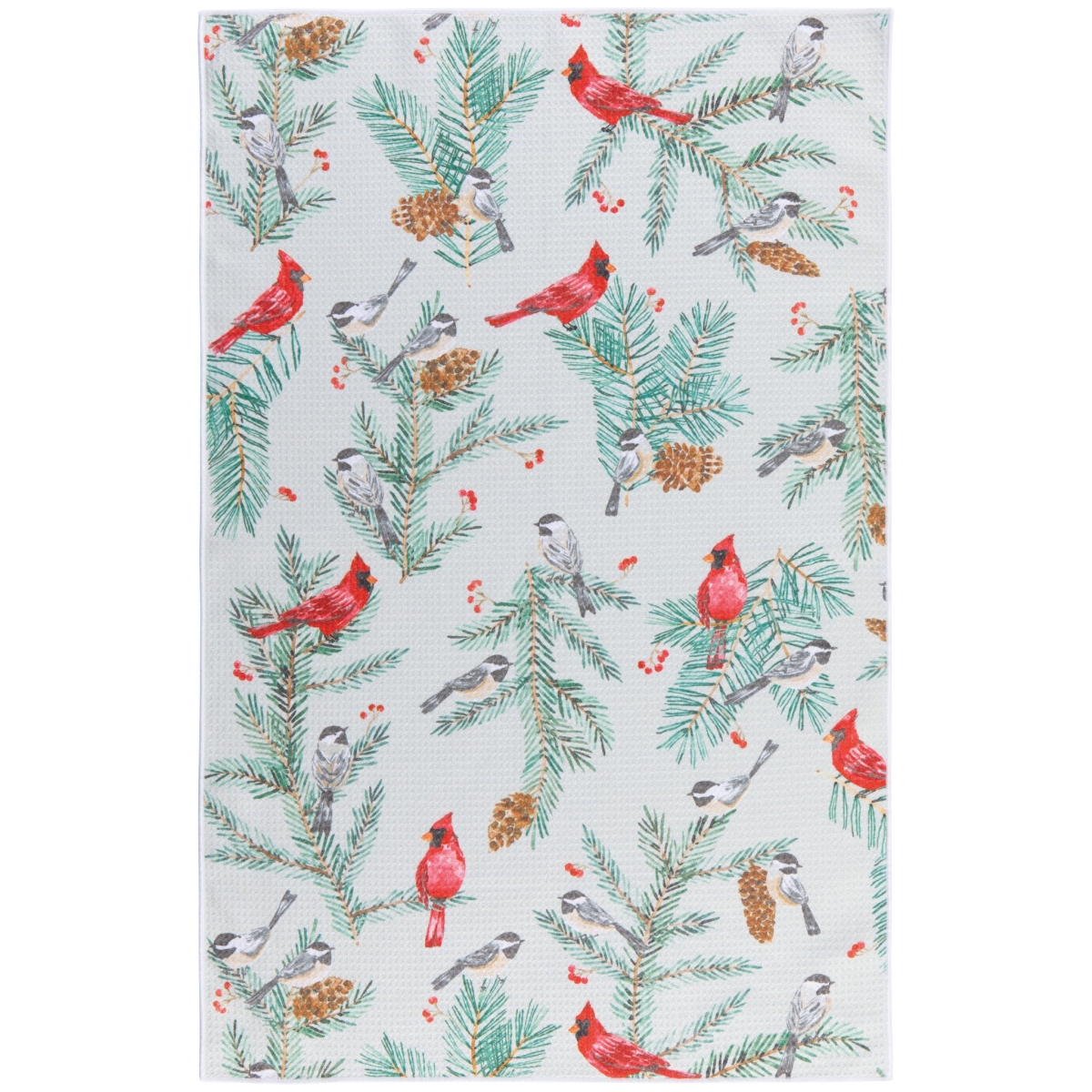 Picture of Danica Brands NKT3600D 18 x 28 in. Birds & Boughs Christmas Recycled Microfiber Dishtowel