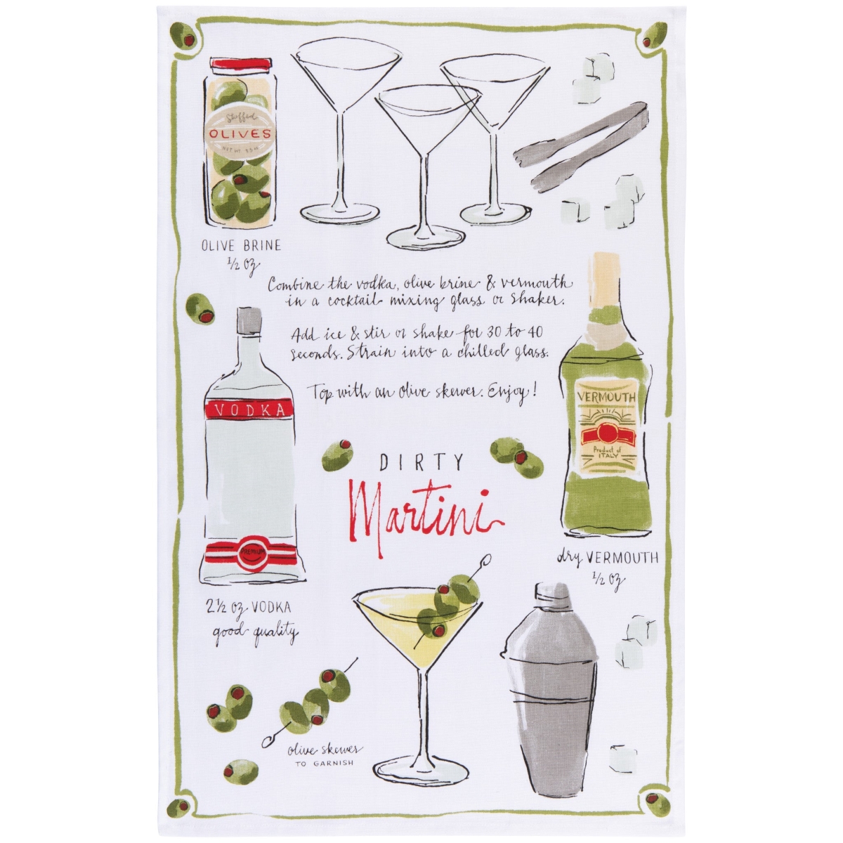 Picture of Danica Brands NKT3642D 18 x 28 in. Martini Dishtowel