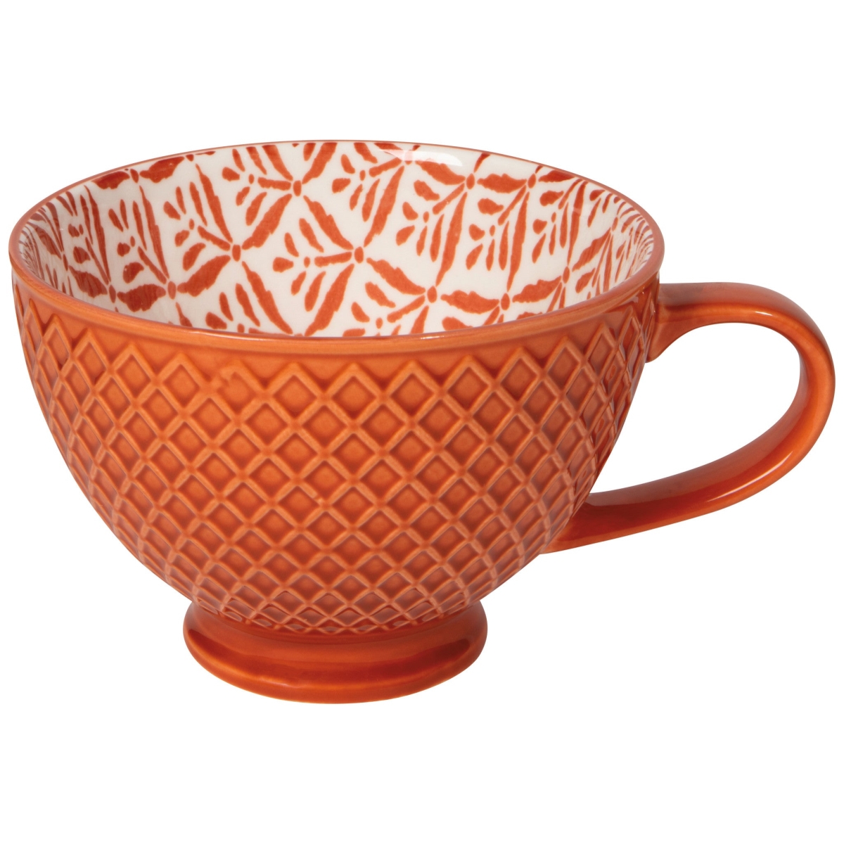 Picture of Danica Brands NMG3971D 14 oz Copper Leaves Stamped Latte Mug