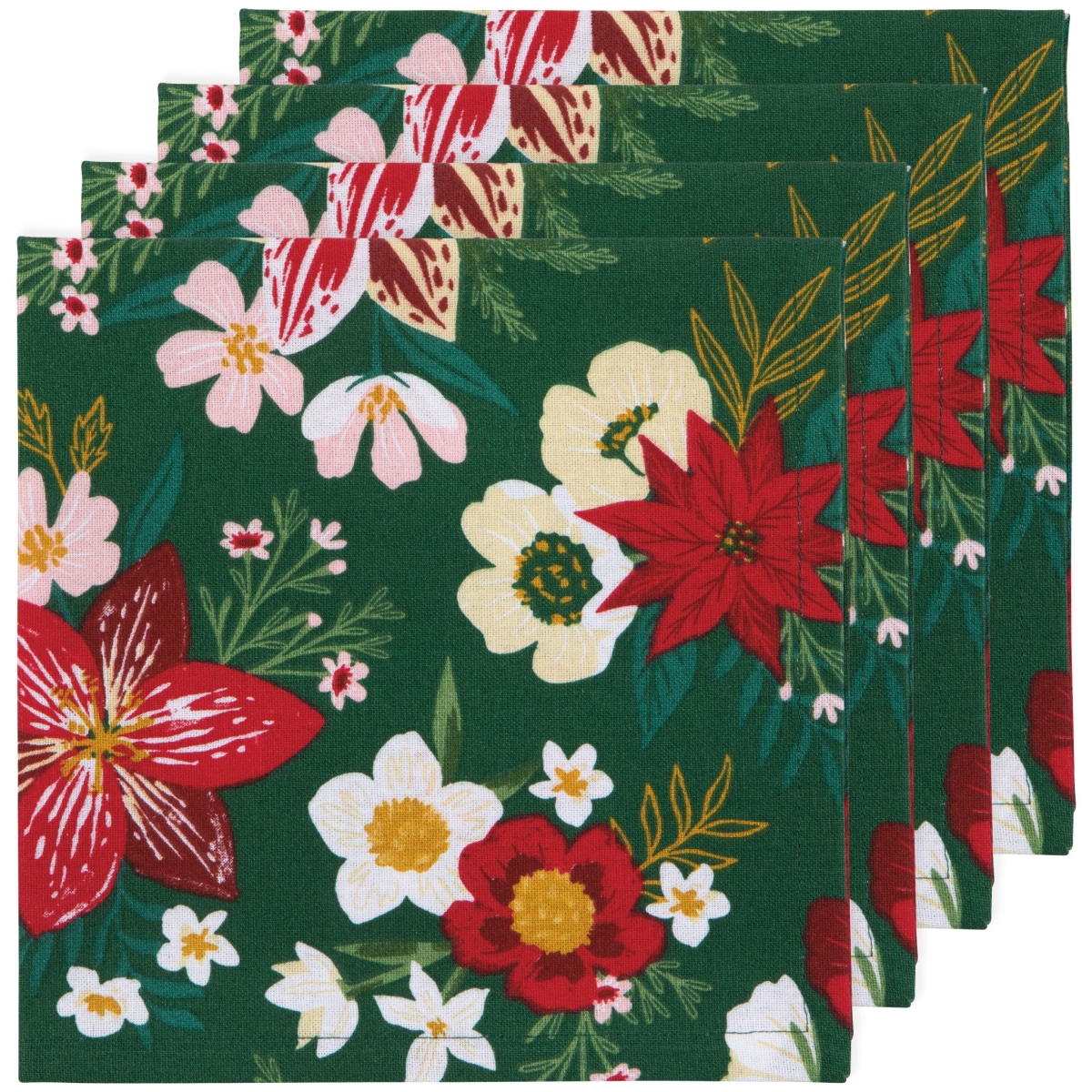 Picture of Danica Brands NNP3618D Amaryllis Christmas Napkin, Set of 4