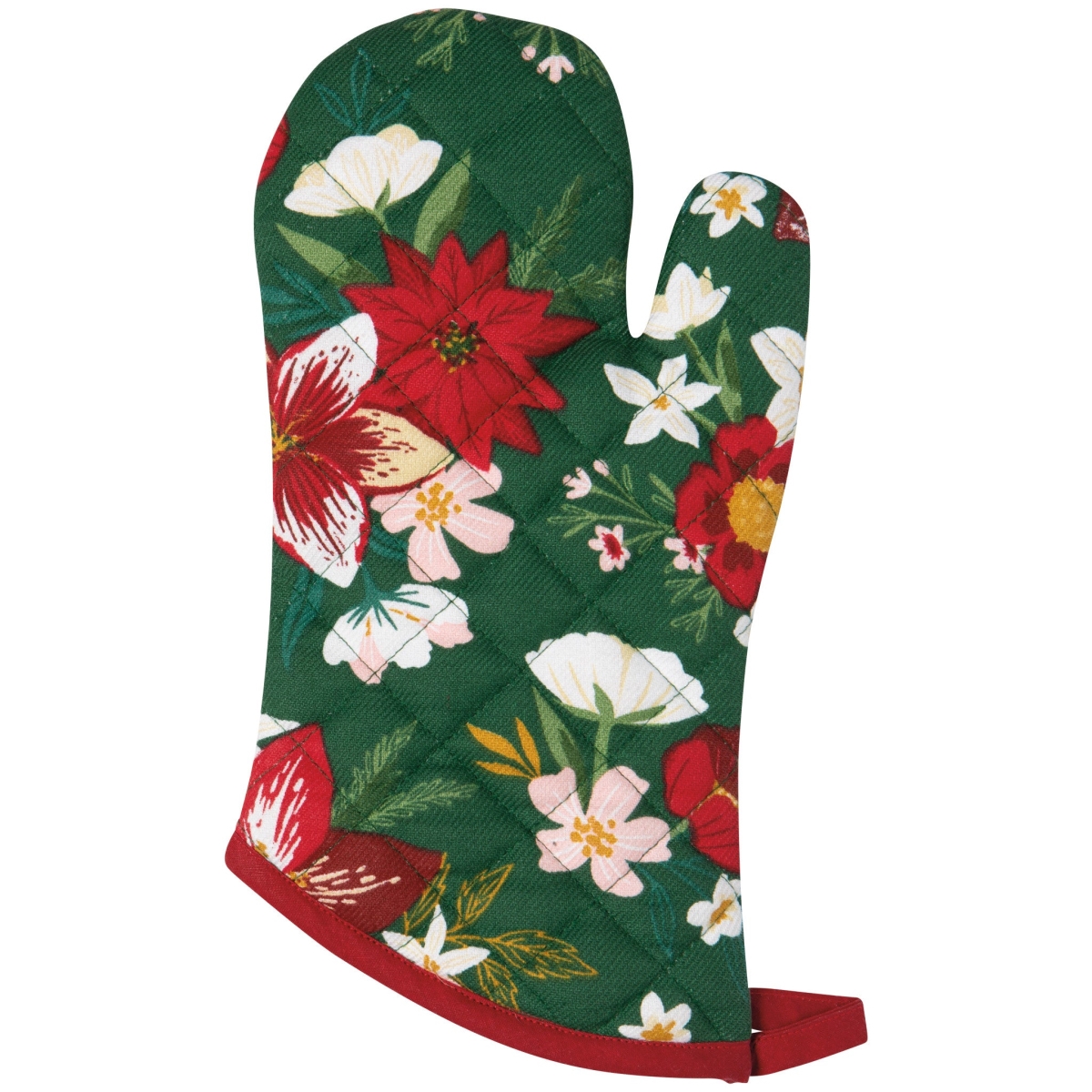 Picture of Danica Brands NOM3611D 13 in. Amaryllis Christmas Spruce Oven Mitt