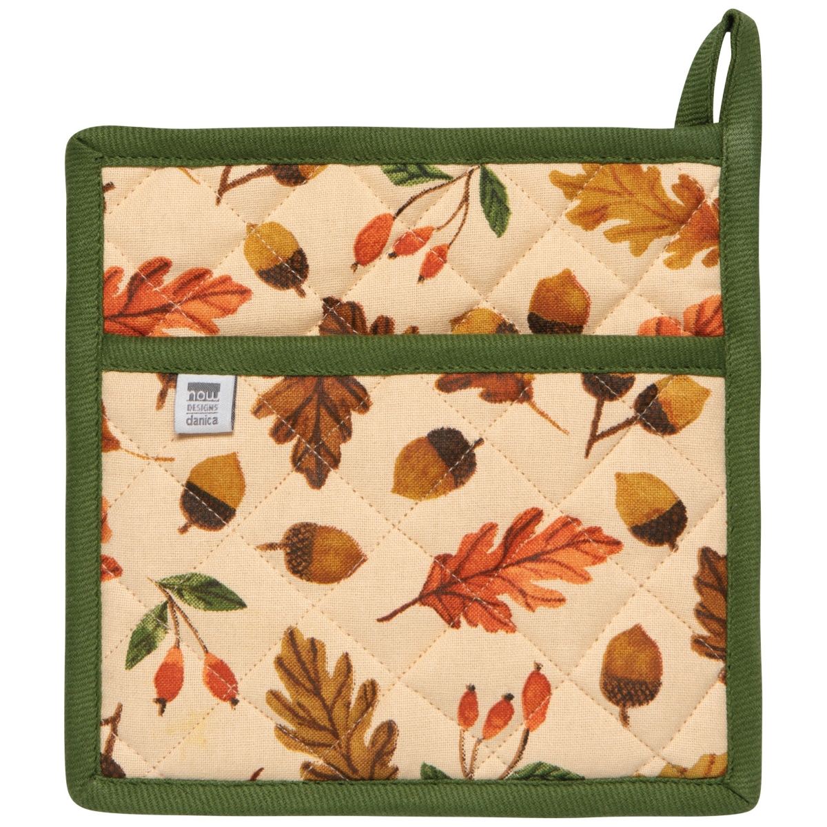 Picture of Danica Brands NPH3582D 8 x 8 in. Oak & Acorn Spruce Potholder