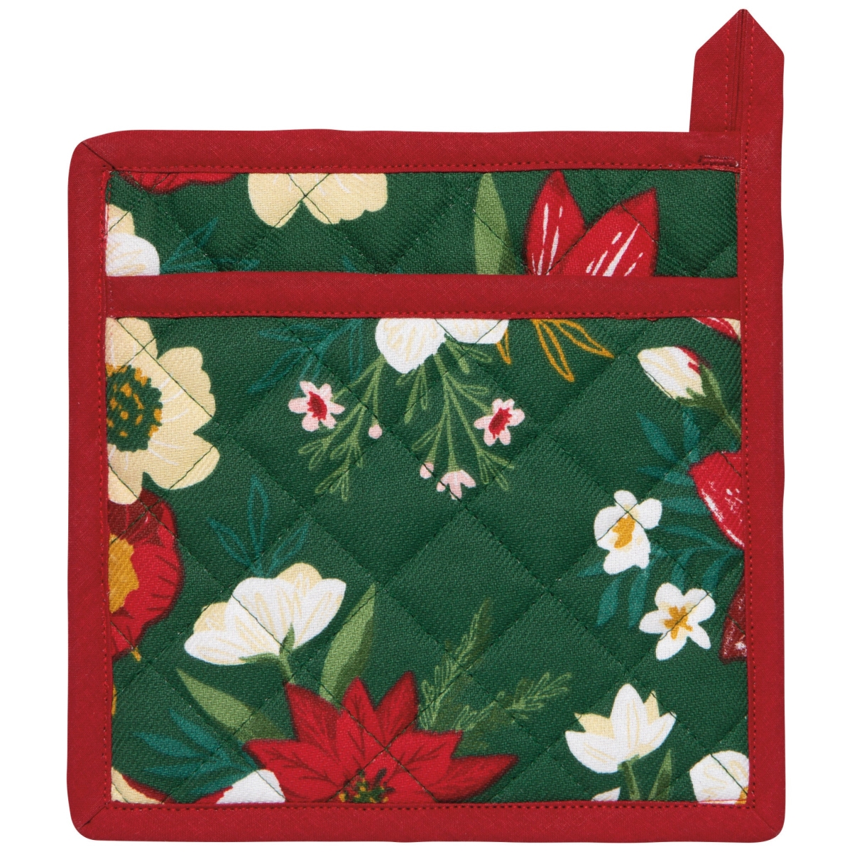 Picture of Danica Brands NPH3612D 8 x 8 in. Amaryllis Christmas Spruce Potholder