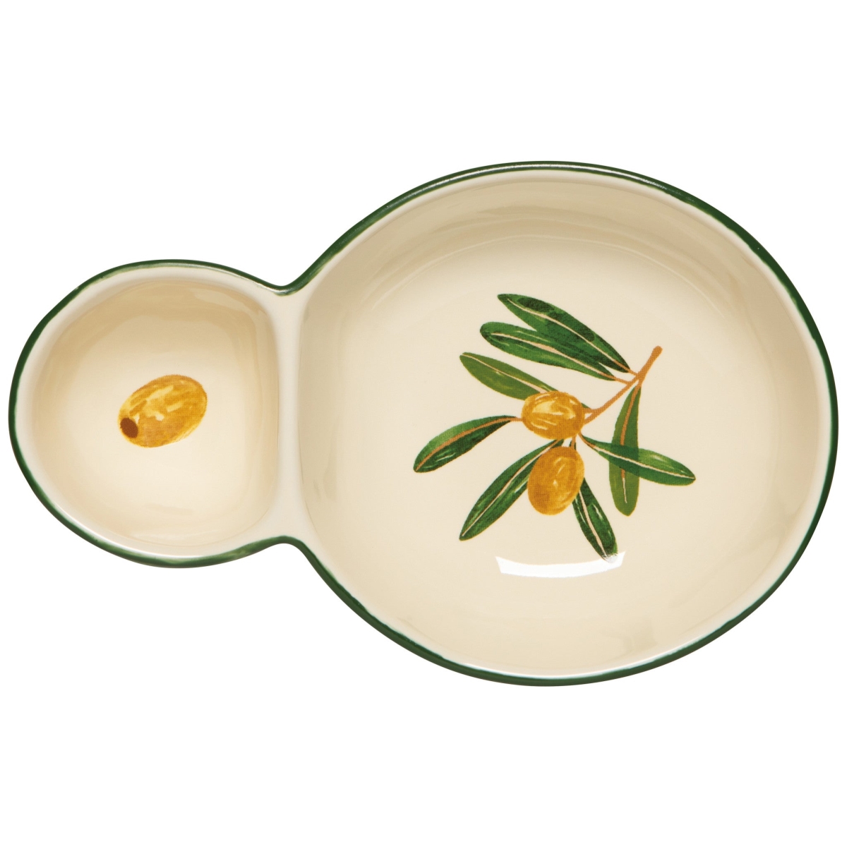 Picture of Danica Brands NSV3652D 7 x 4.5 x 1.5 in. Olive Divided Dish