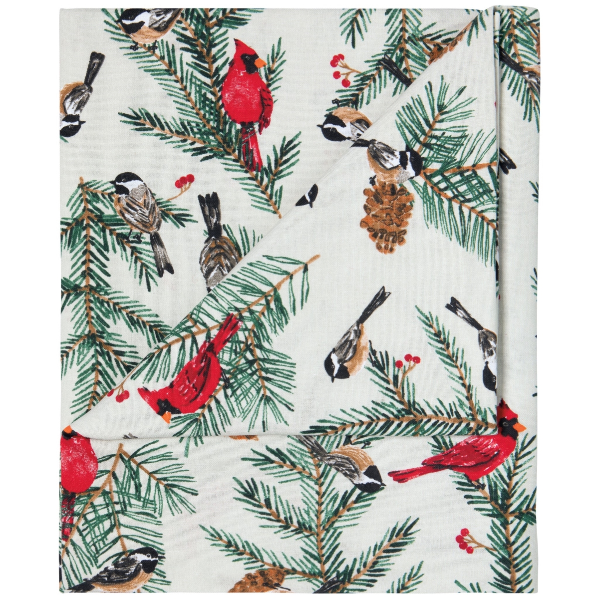 Picture of Danica Brands NTC3606D 60 x 120 in. Birds & Boughs Christmas Tablecloth