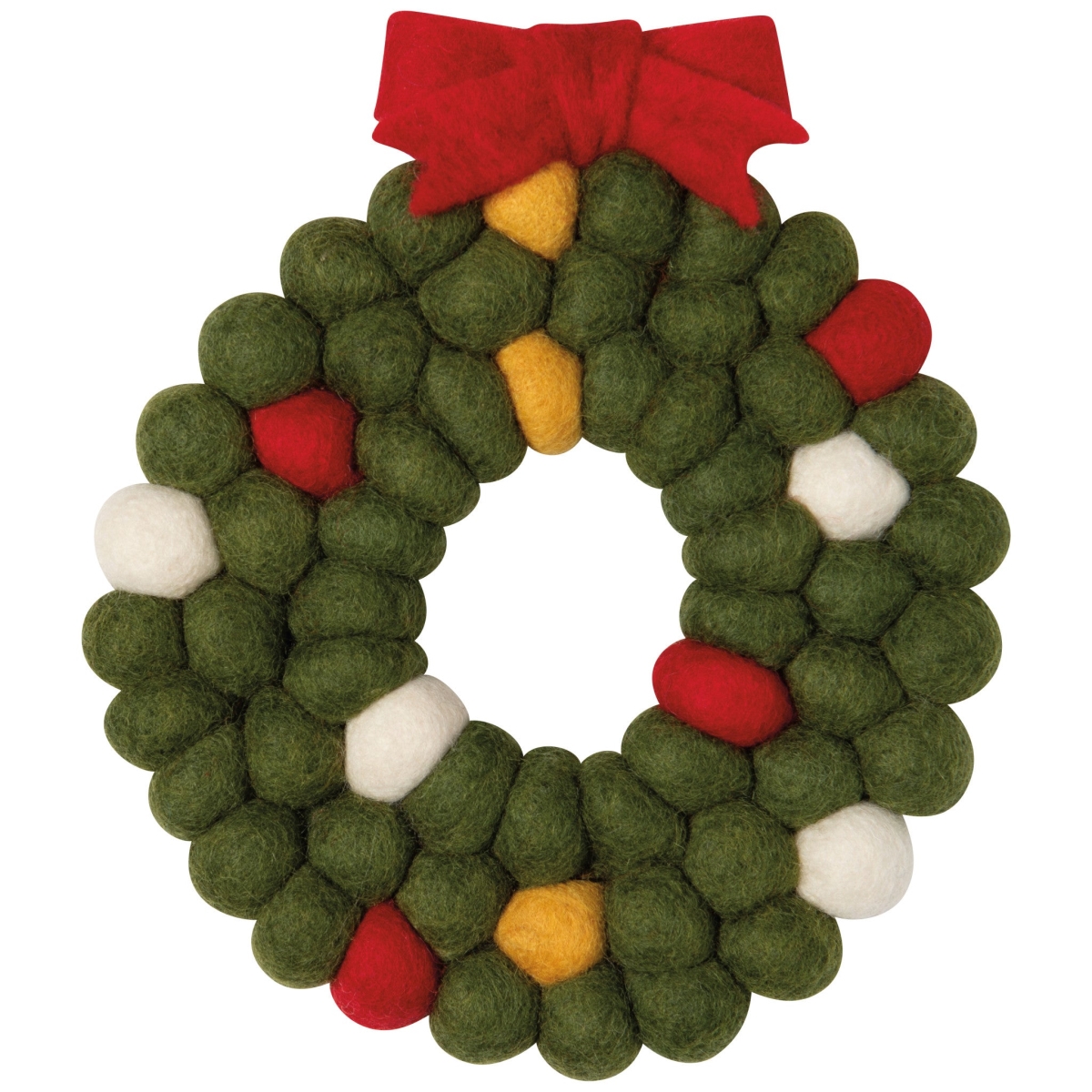 Picture of Danica Brands JTS4016D 7 x 8.5 in. Wreath Christmas Felt Wool Trivet