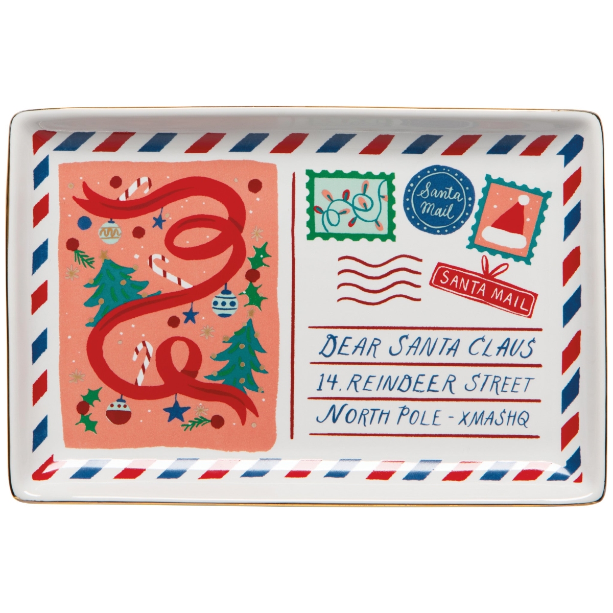 Picture of Danica Brands JSV3955D 7.5 x 5 in. Santa Mail Christmas Shaped Dish