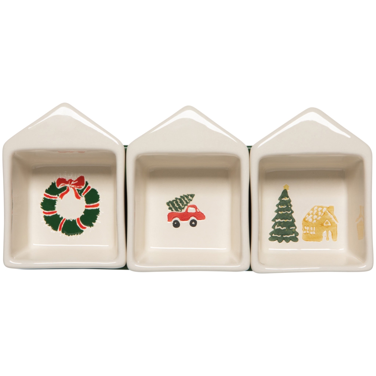 Picture of Danica Brands JSV3943D 2.75 x 2.75 x 1.75 in. Glitzmas Christmas Dipping Dish with Tray Set