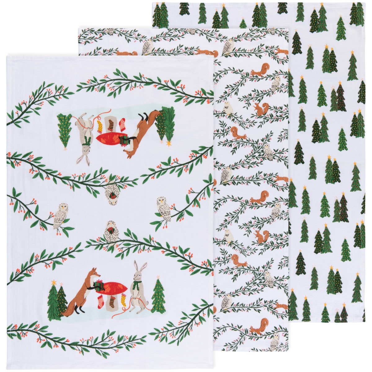 Picture of Danica Brands JKT3833D Forest Fete Floursack Dishtowels, Set of 2