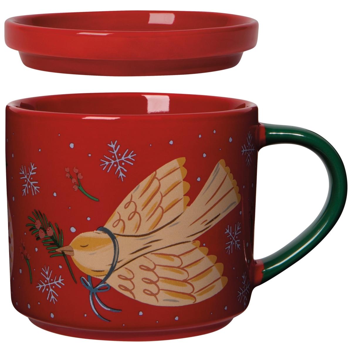 Picture of Danica Brands JMG3826D 14 oz Seasons Tweetings Christmas Mug with Lid