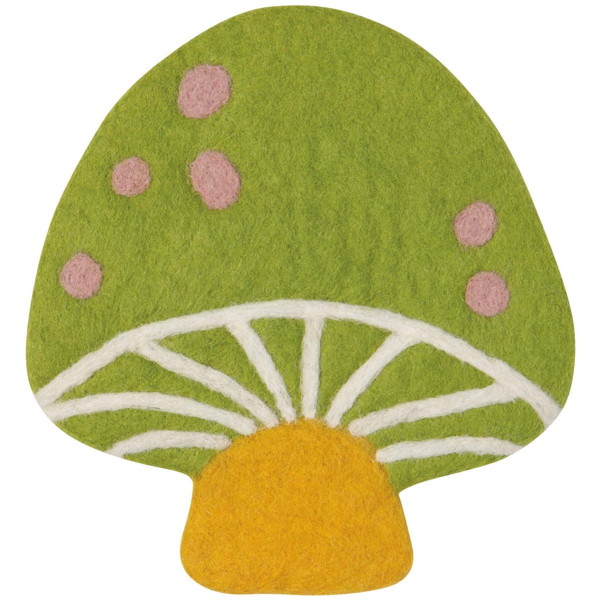 Picture of Danica Brands JTS3805D 8 x 7.75 in. Mushroom Gems Felt Wool Trivet