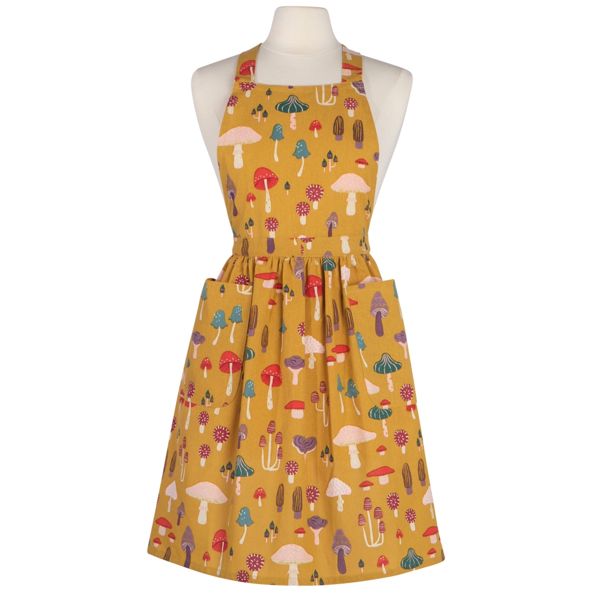 Picture of Danica Brands JAP3803D 33 x 38.5 in. Mushroom Gems Maisie Apron