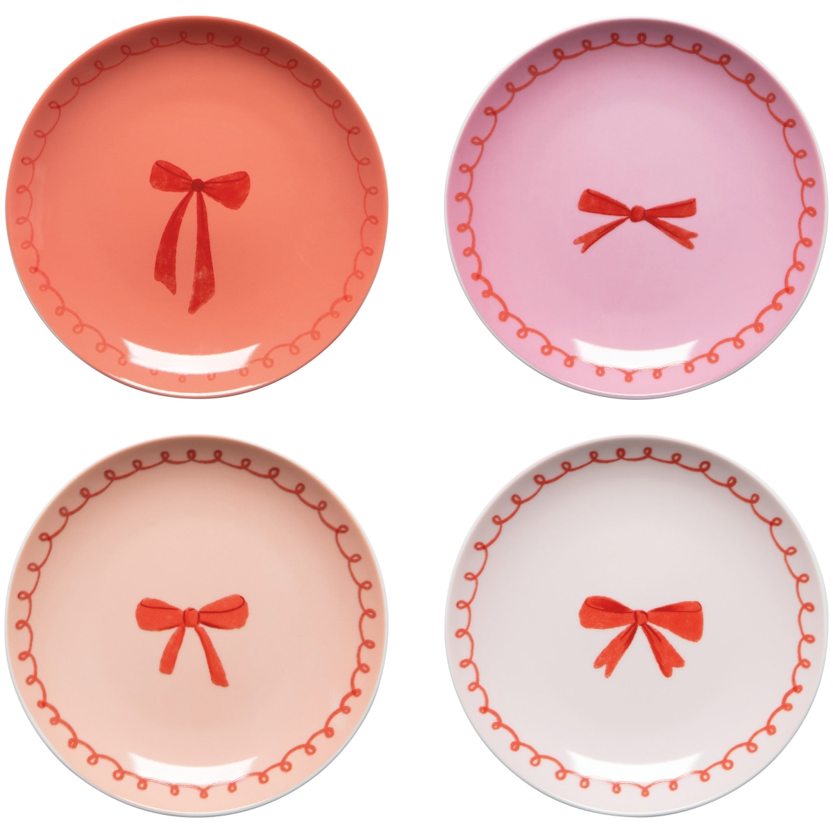 Picture of Danica Brands JPT3771D 6 in. Bowtique Appetizer Plates - Set of 4