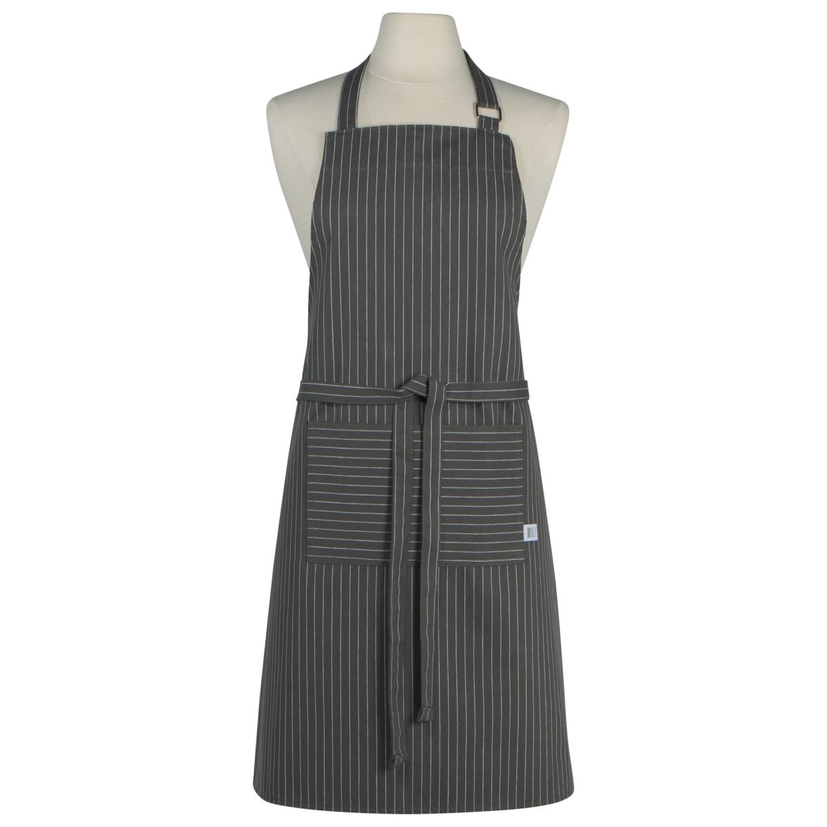 Picture of Danica Brands 2500963 28 x 32 in. Granite Gray Pinstripe Chef Apron