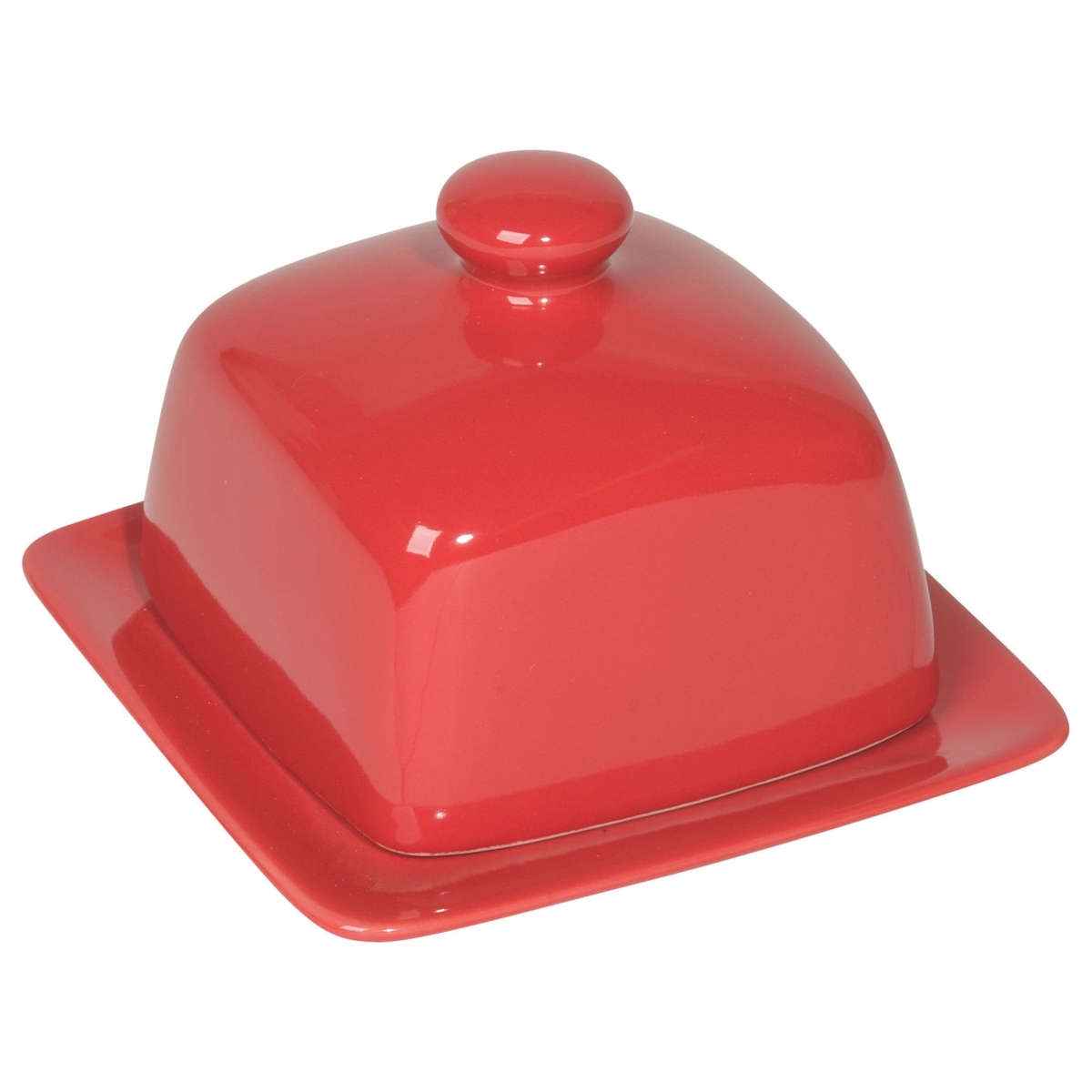 Picture of Danica Brands 5036003 4 x 4.5 x 4.5 in. Red Square Butter Dish