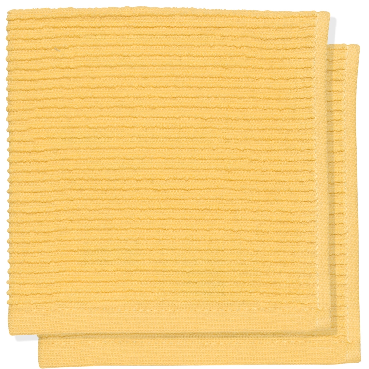 Picture of Danica Brands 196535 Ripple Lemon Yellow Dishcloths, Set of 2