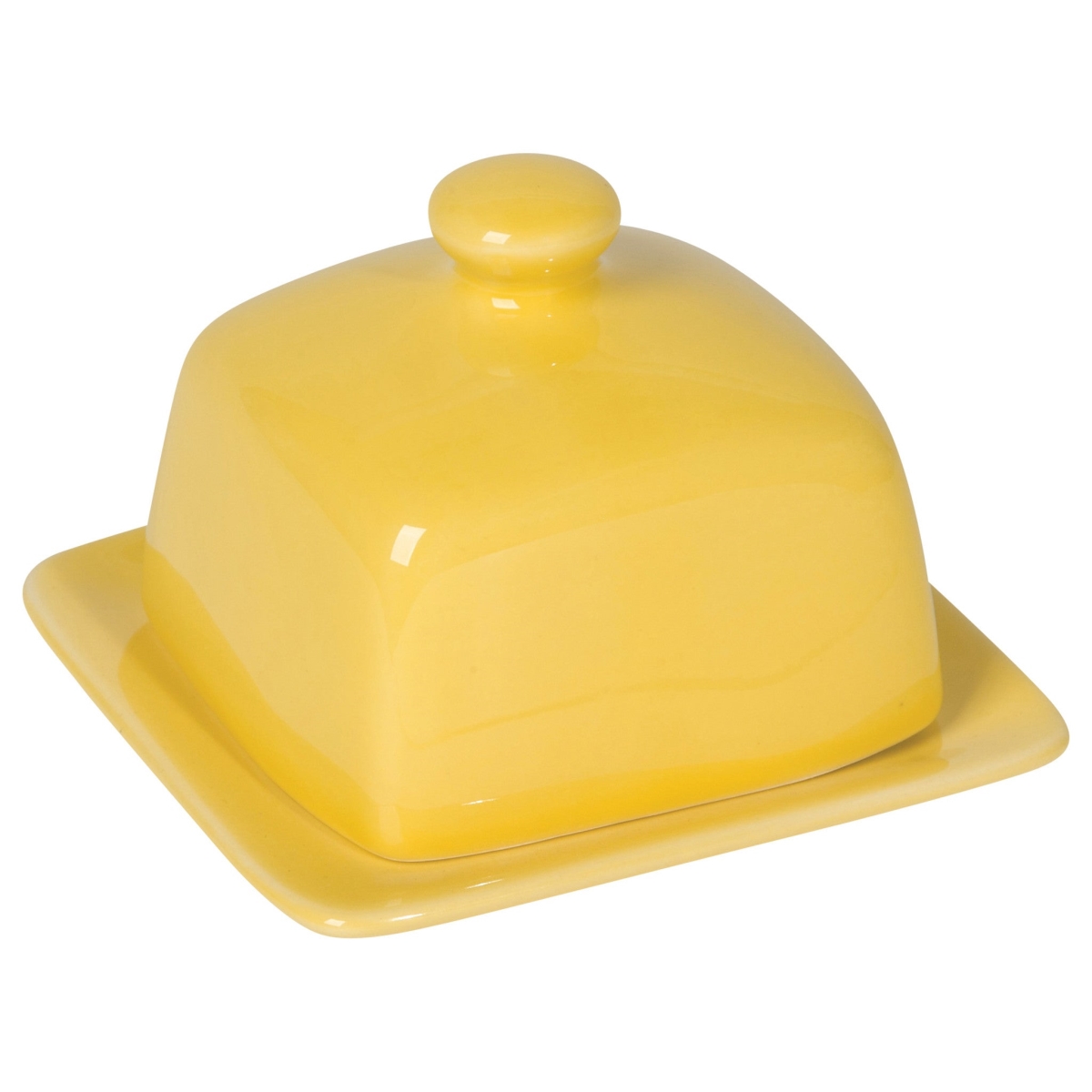 Picture of Danica Brands 5036006 4 x 4.5 x 4.5 in. Lemon Yellow Square Butter Dish