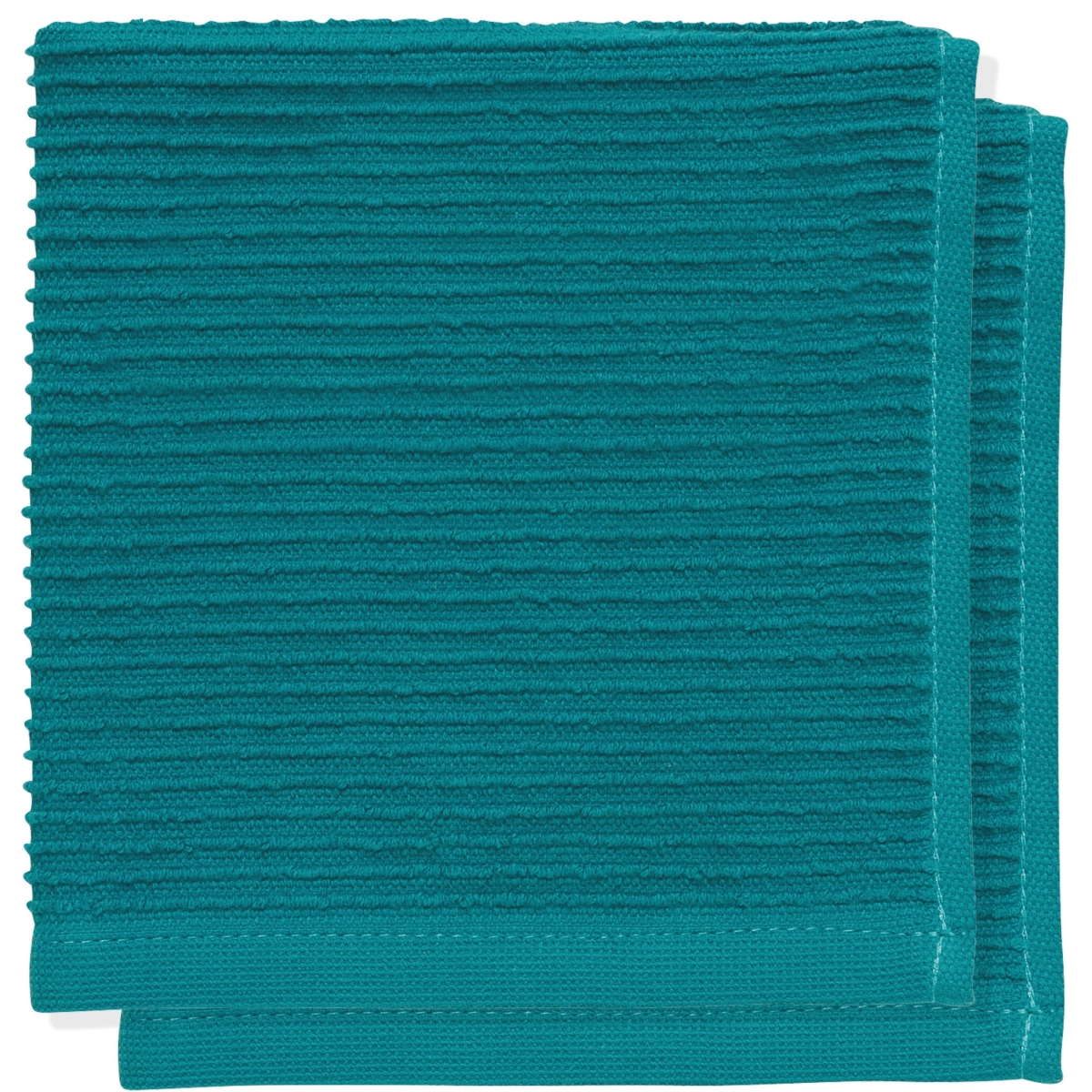 Picture of Danica Brands 196529 Ripple Peacock Green Dishcloths, Set of 2