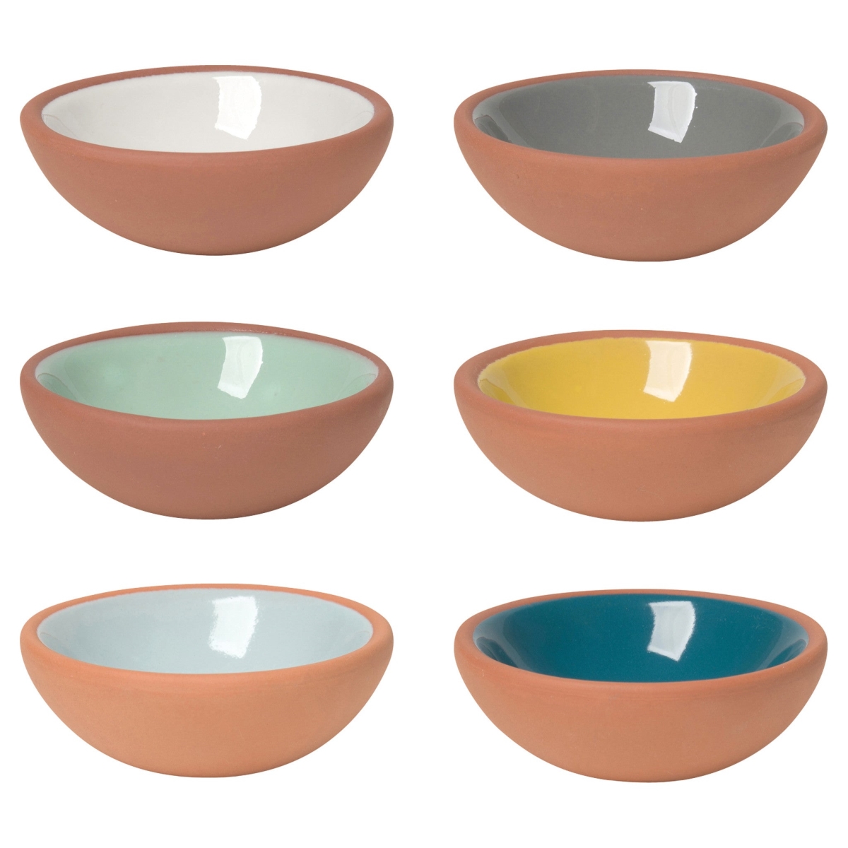 Picture of Danica Brands 5046001 1 oz Sky Terracotta Pinch Bowls, Set of 6