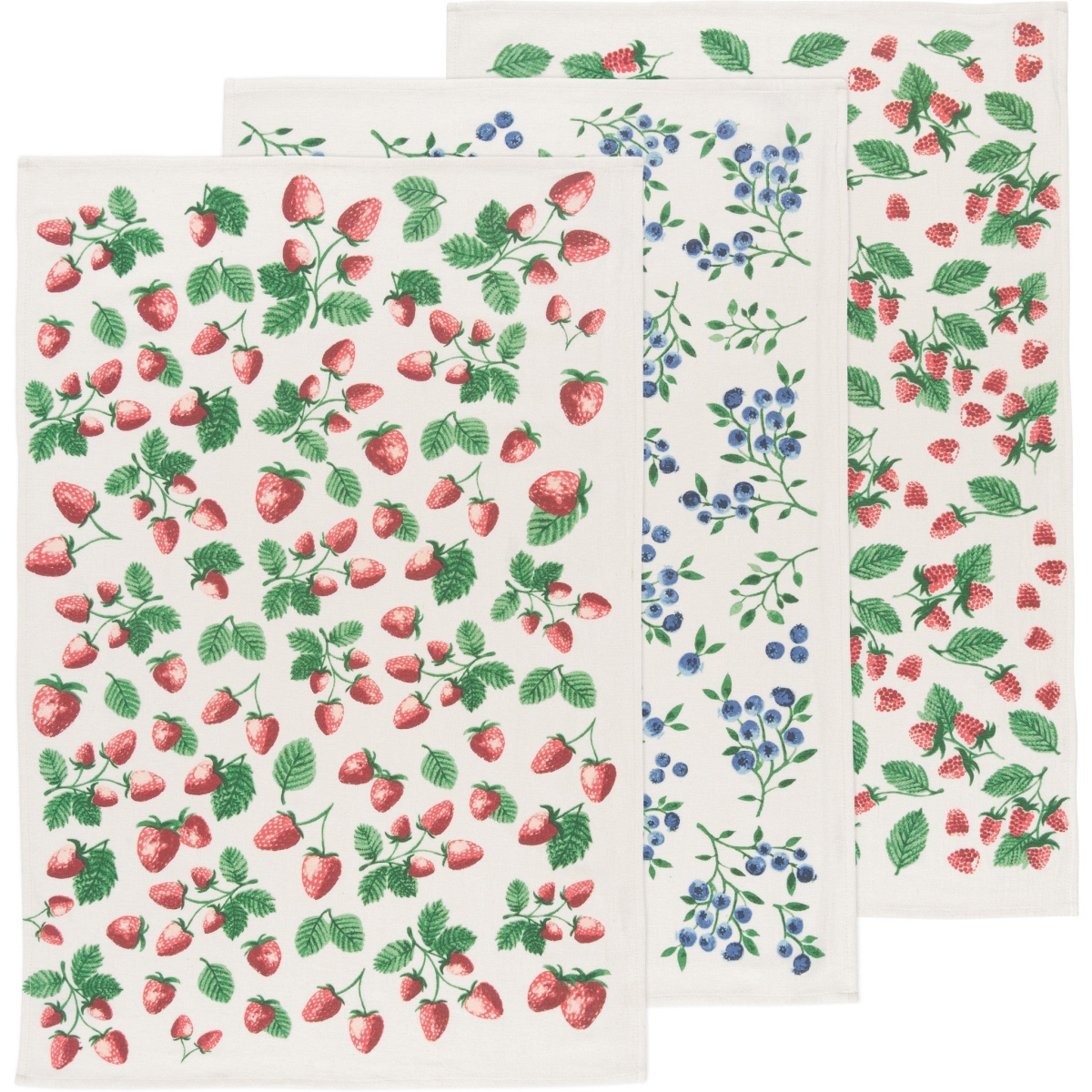 Picture of Danica Brands 2221003 Berry Patch Bakers Floursack Dishtowels, Set of 3