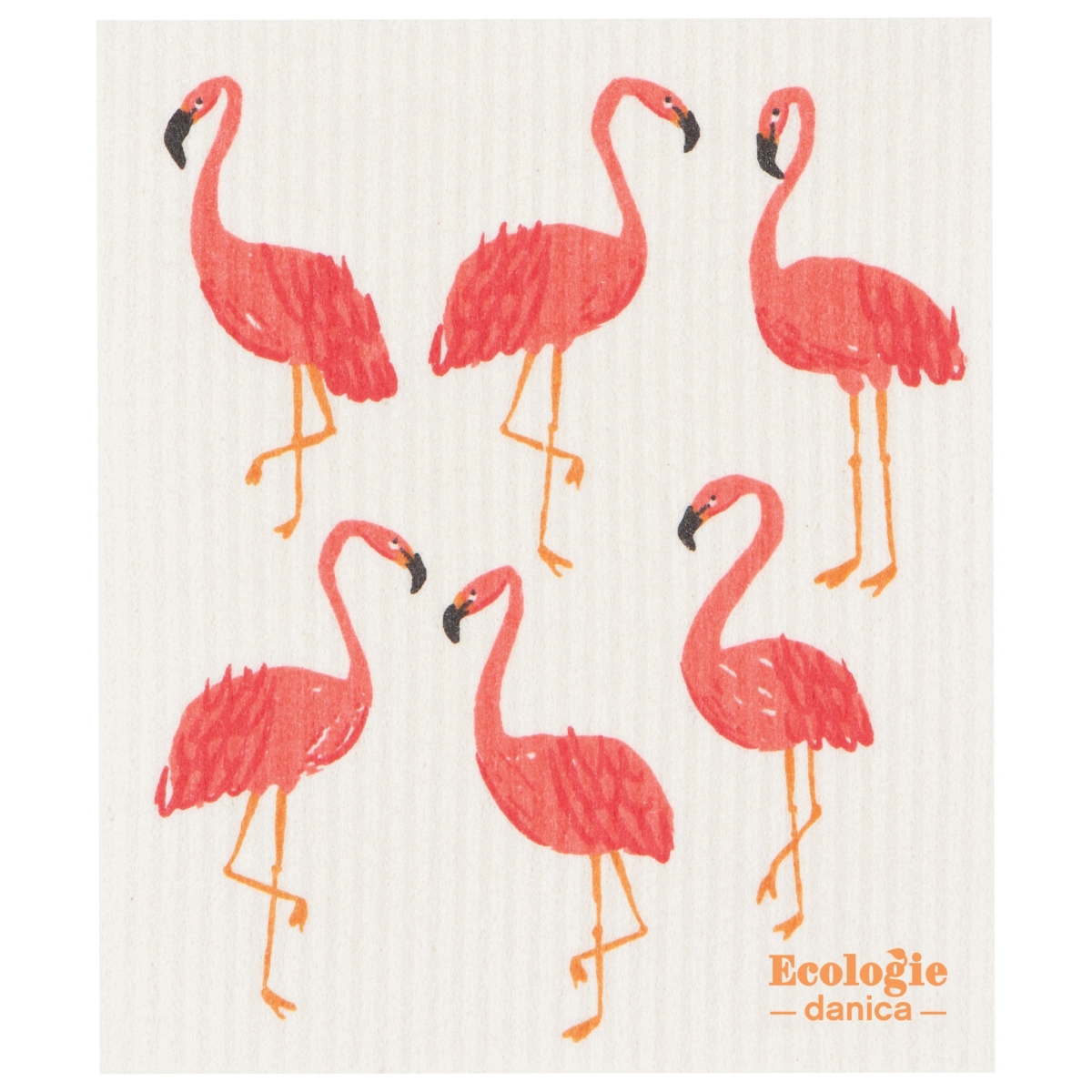 Picture of Danica Brands 2000032 6.5 x 8 in. Flamingos Swedish Dishcloth