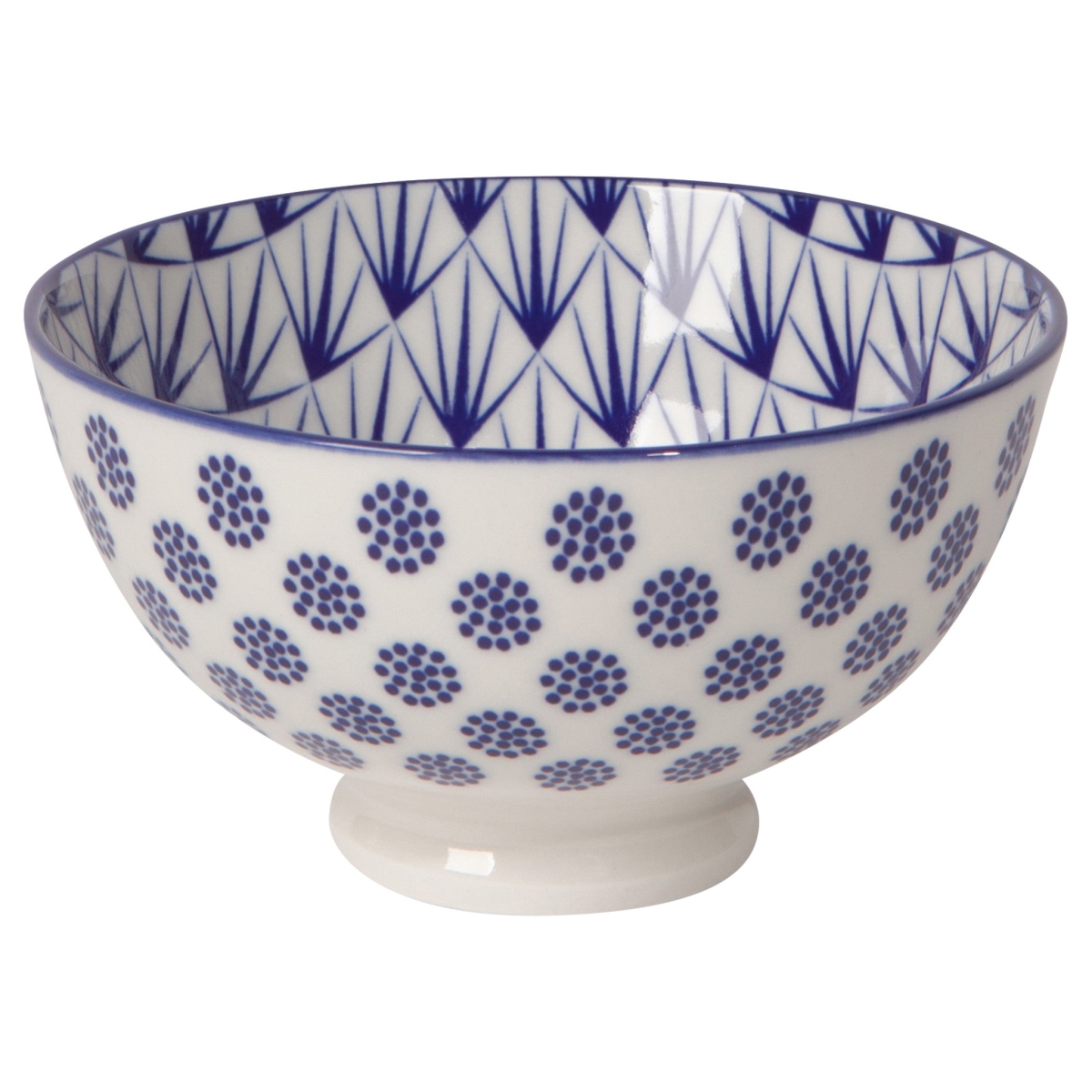 Picture of Danica Brands 5042020 4 in. Blue Dots Stamped Bowl