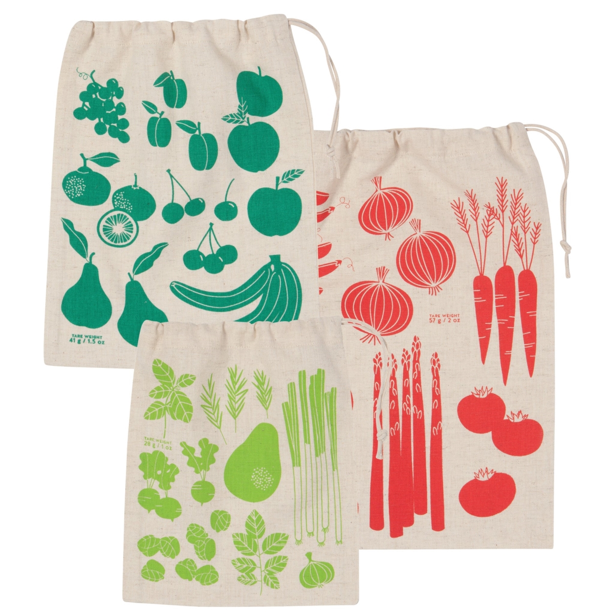 Picture of Danica Brands 3001003 Fruit & Veggie Reusable Produce Bags - Set of 3