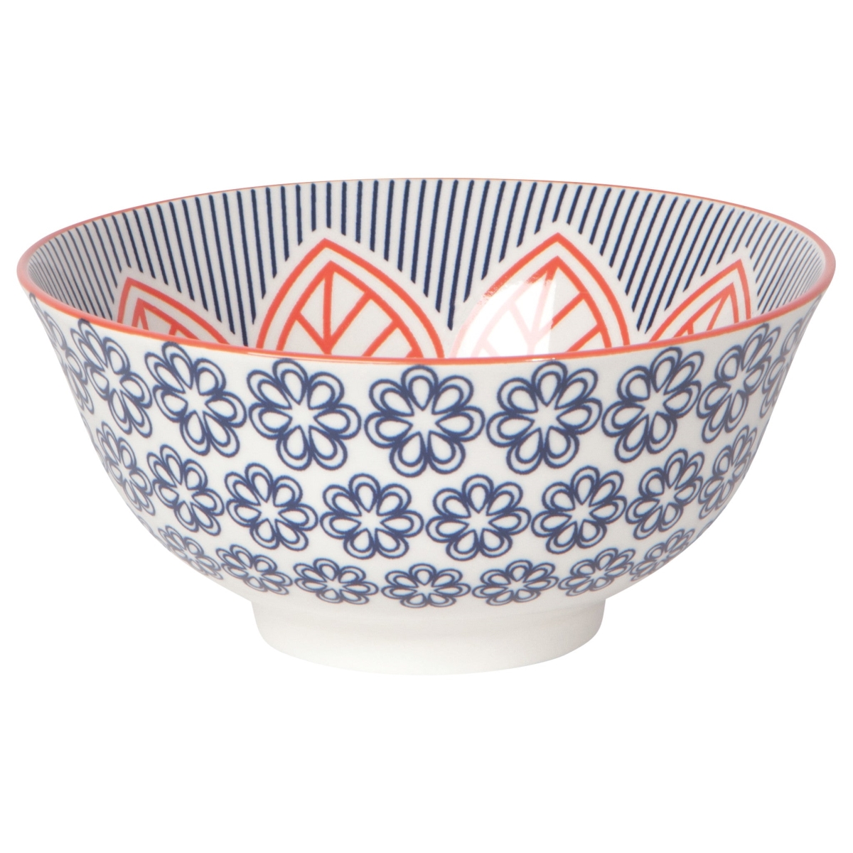 Picture of Danica Brands 5043017 6 in. Red Floral Stamped Bowl