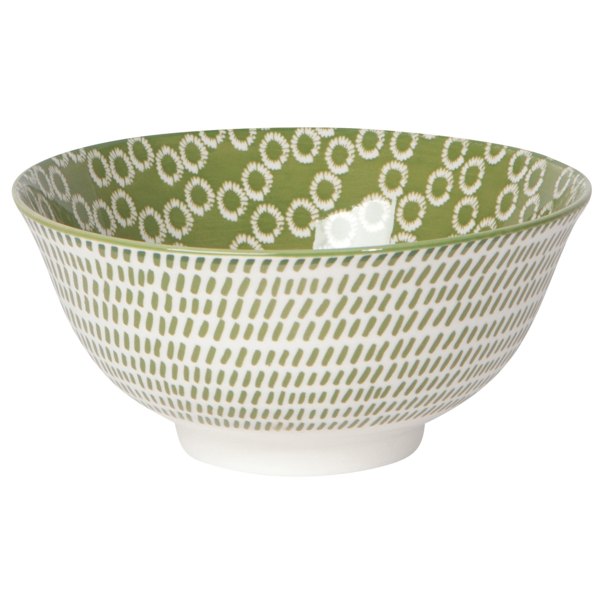 Picture of Danica Brands 5043019 6 in. Green Rings Stamped Bowl