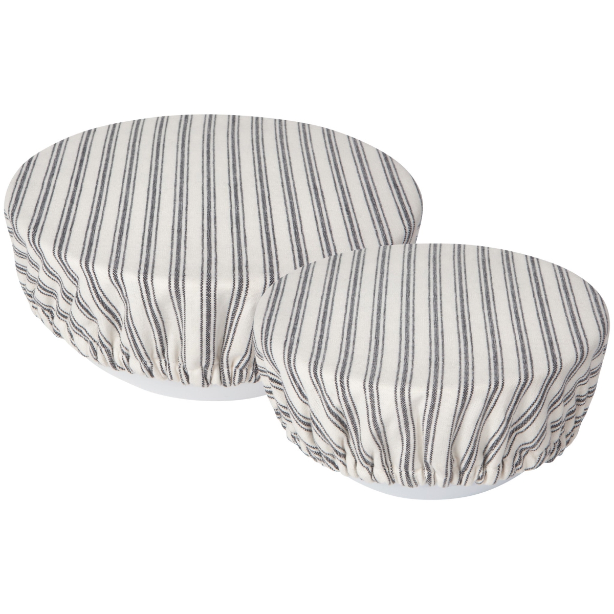 Picture of Danica Brands 2023028 Ticking Stripe Bowl Covers, Set of 2