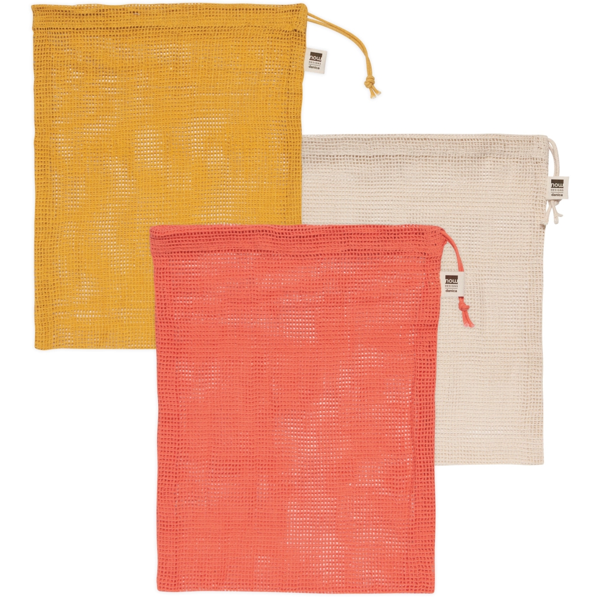 Picture of Danica Brands 3023002 12 x 13 in. Le Marche Coral Mesh Produce Bags - Set of 3
