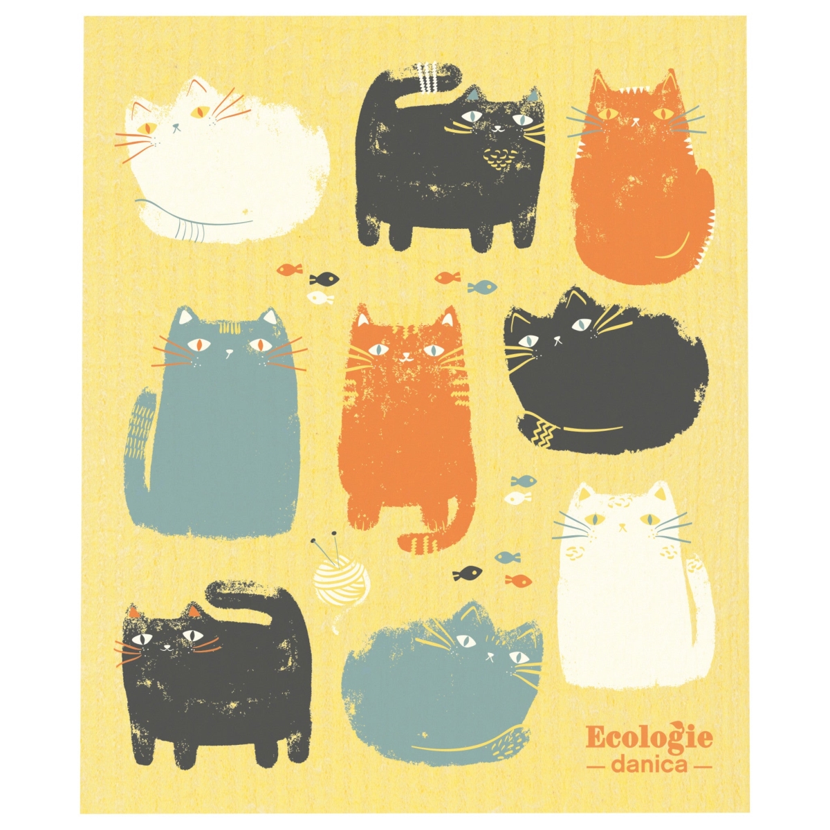 Picture of Danica Brands 2000120 6.5 x 8 in. Purrfect Pals Swedish Dishcloth