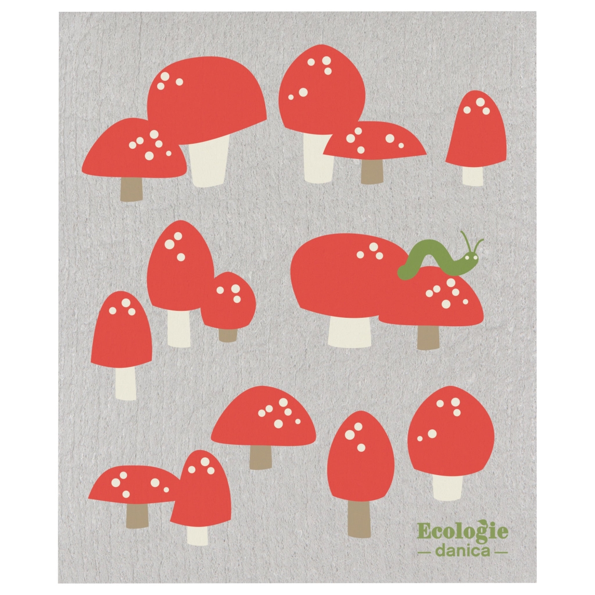 Picture of Danica Brands 2000124 6.5 x 8 in. Totally Toadstools Swedish Dishcloth