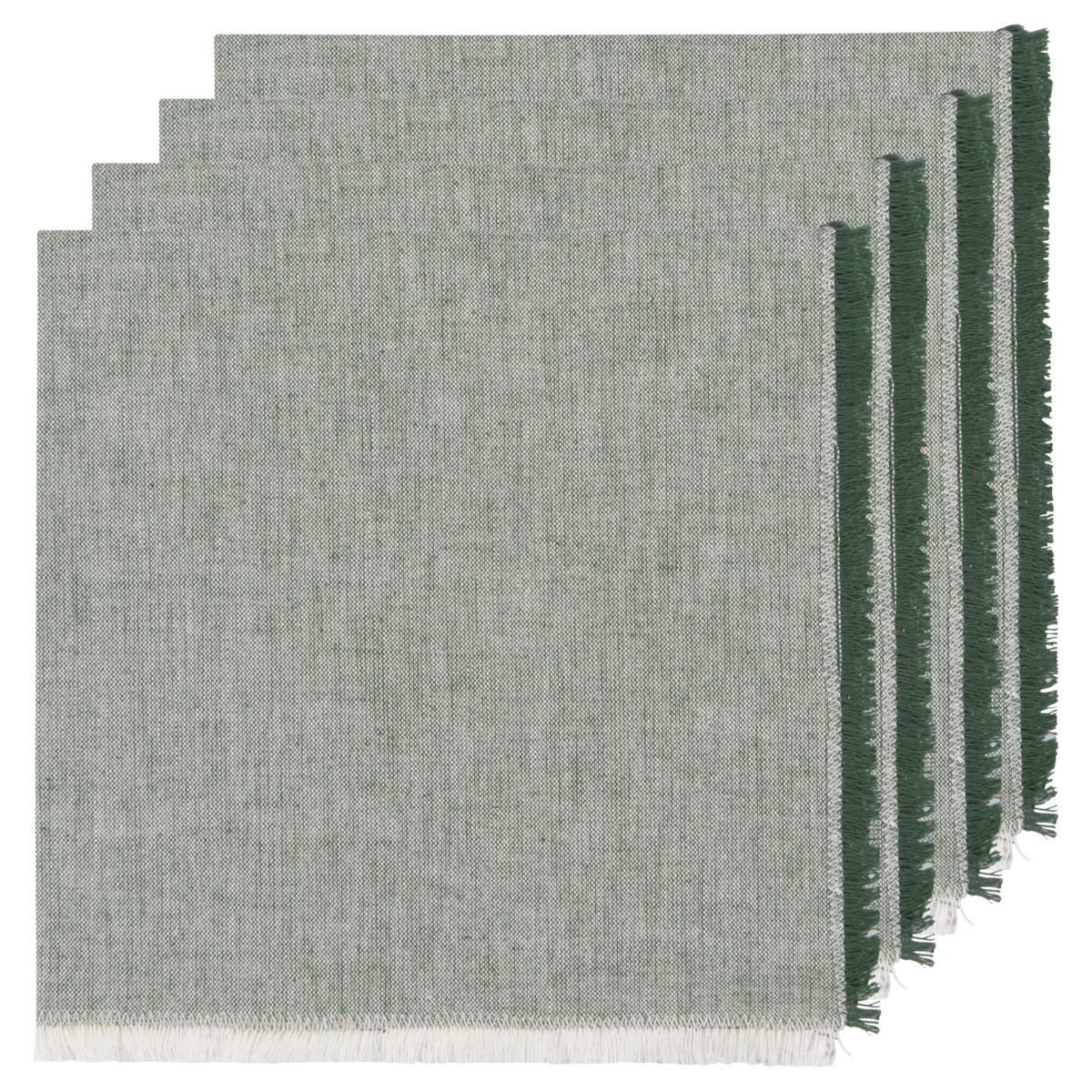Picture of Danica Brands 1758562 Jade Green Chambray Napkins, Set of 4