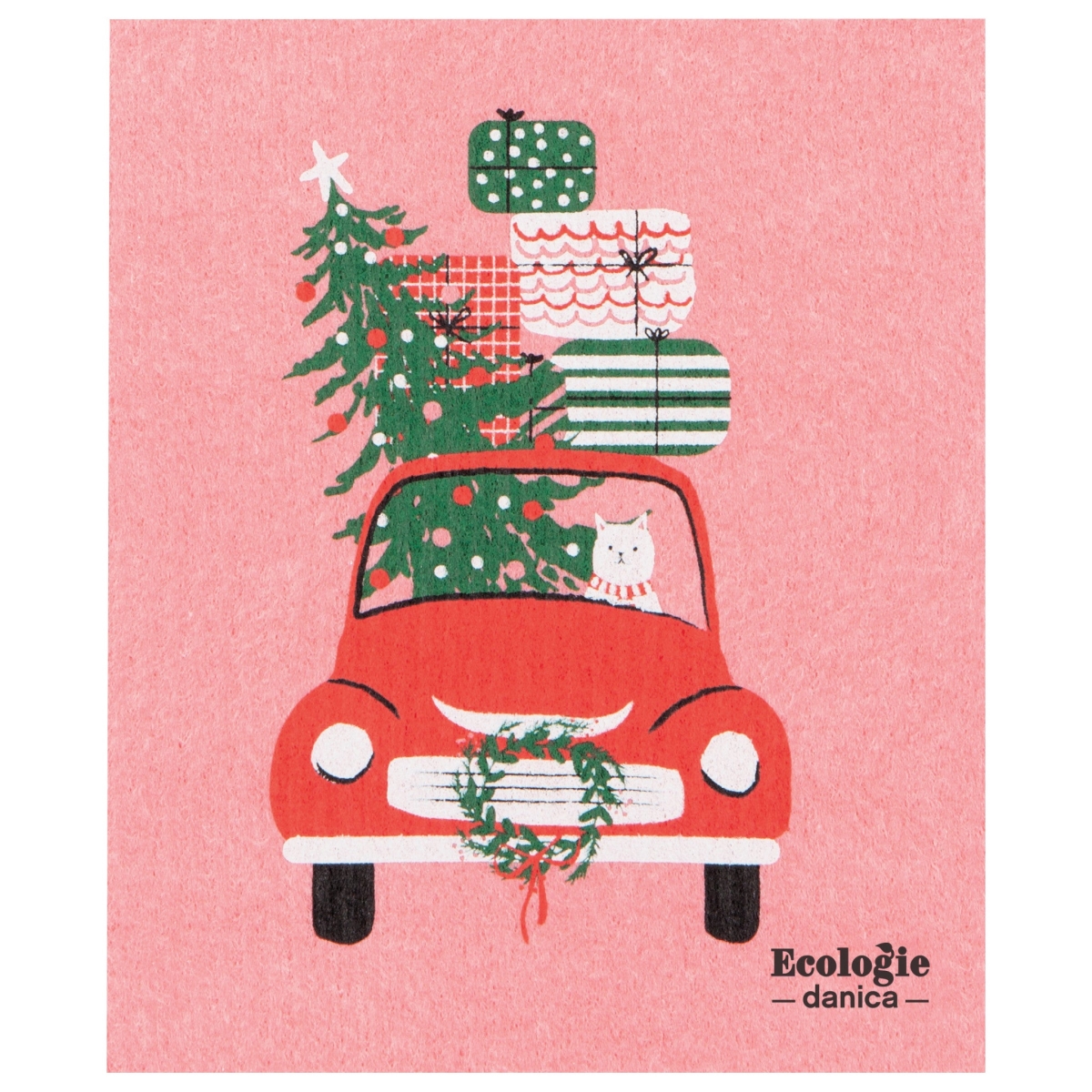 Picture of Danica Brands 2000090 Winter Wheels Cat Swedish Sponge Cloth