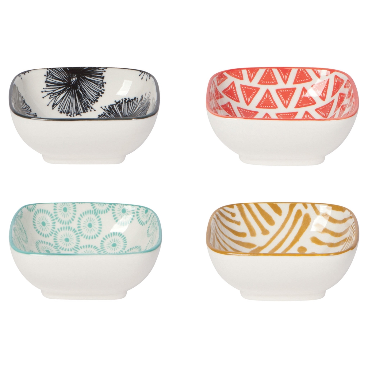 Picture of Danica Brands L143001 4 oz Mix & Prep Stamped Square Pinch Bowls, Set of 4